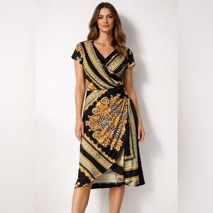 Sandro Ferrone Italian Designer Midi Dress Size Large